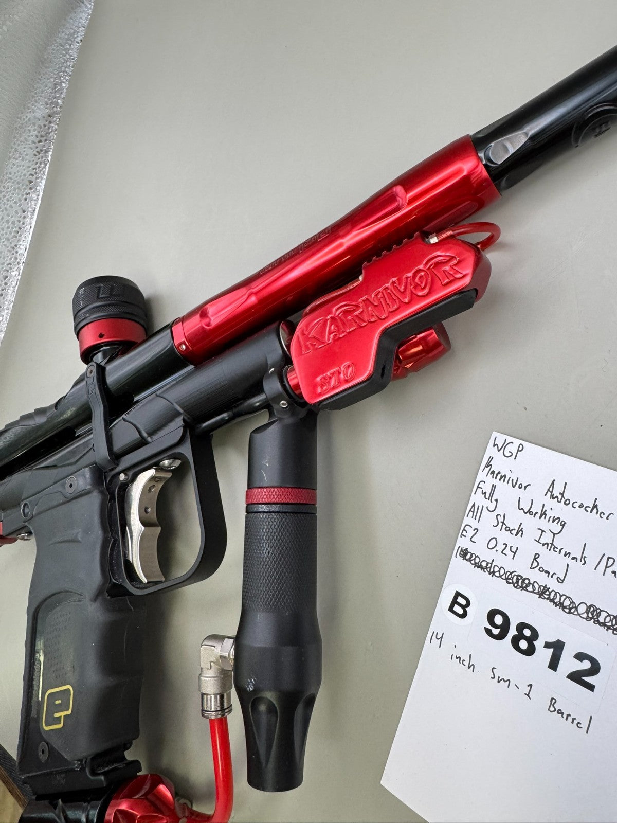 WGP Karnivor Autococker - Black/Red 1 - Paintball Marker Fully Working