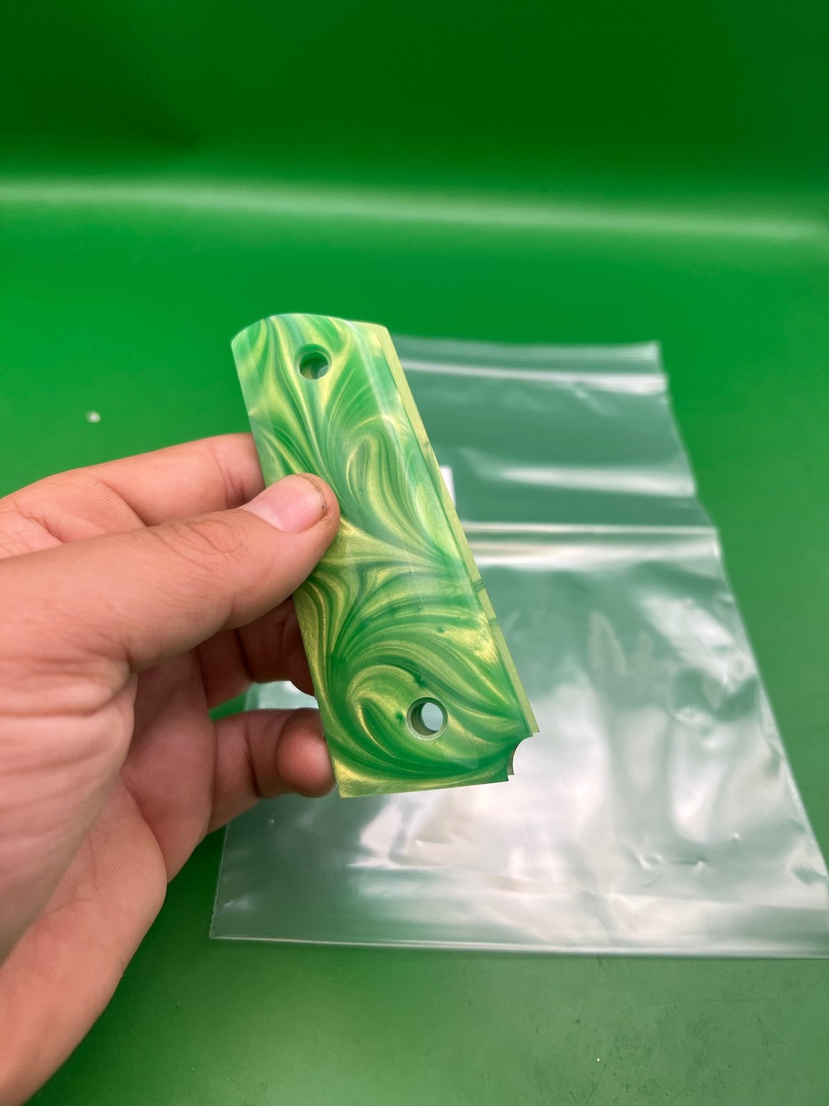 Vintage PB 1911/45 Style Grips- Green Cameo