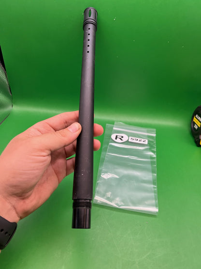 Autococker? One Piece Barrel 14" Black Ported - used paintball barrel - black