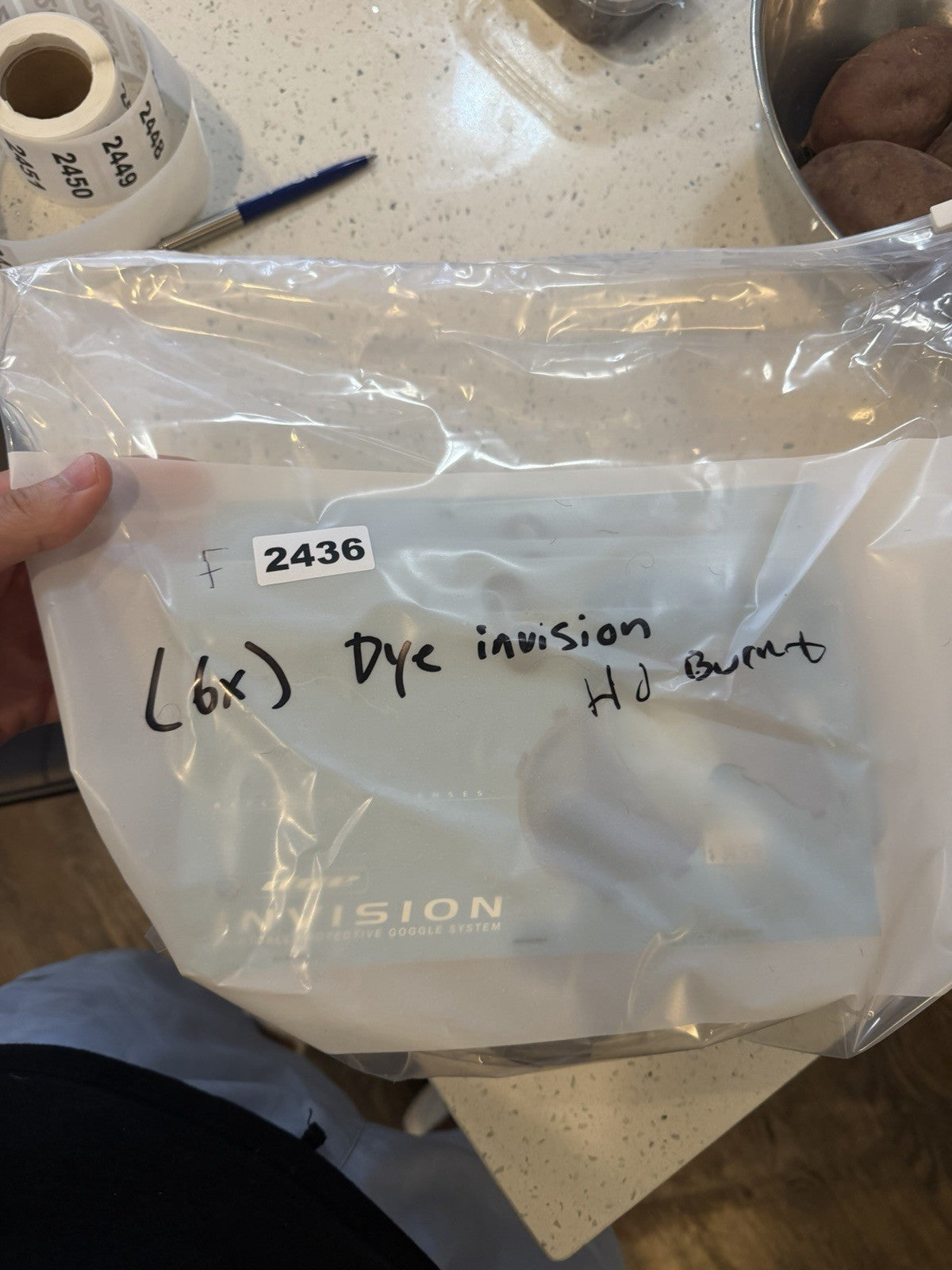 Lot Of 6 Dye Invision Thermal Burnt Lenses