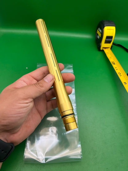 Infamous Silencio Pro DNA Barrel Tip 14" Gold Aluminum Paintball