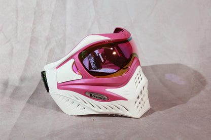 Grillz Paintball Mask Goggle White Pink Vision For Victory