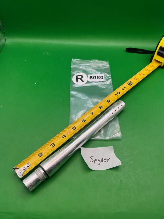 Spyder Barrel One Piece 9" .688 Silver Aluminum - used paintball barrel - silver