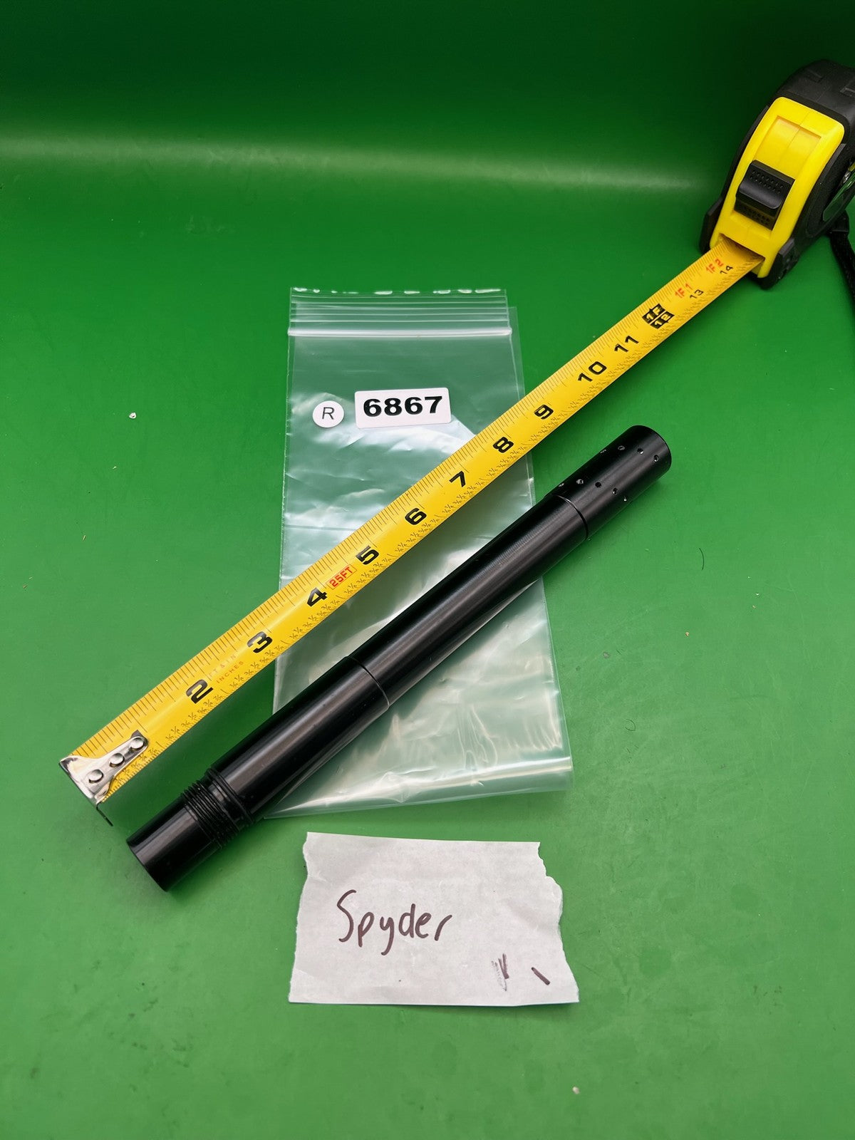 Spyder Paintball Barrel Back Black 12in .684 Bore