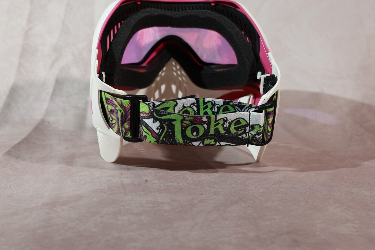 Grillz Paintball Mask Goggle White Pink Vision For Victory