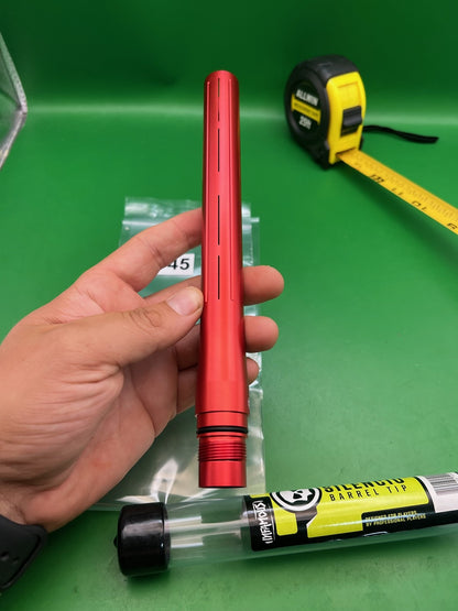 Infamous Silencio FXL 14" Barrel Tip Gloss Red Aluminum Paintball