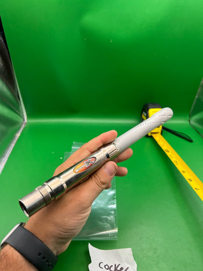 System X 12" Barrel Autococker Thread White Silver .689 Bore