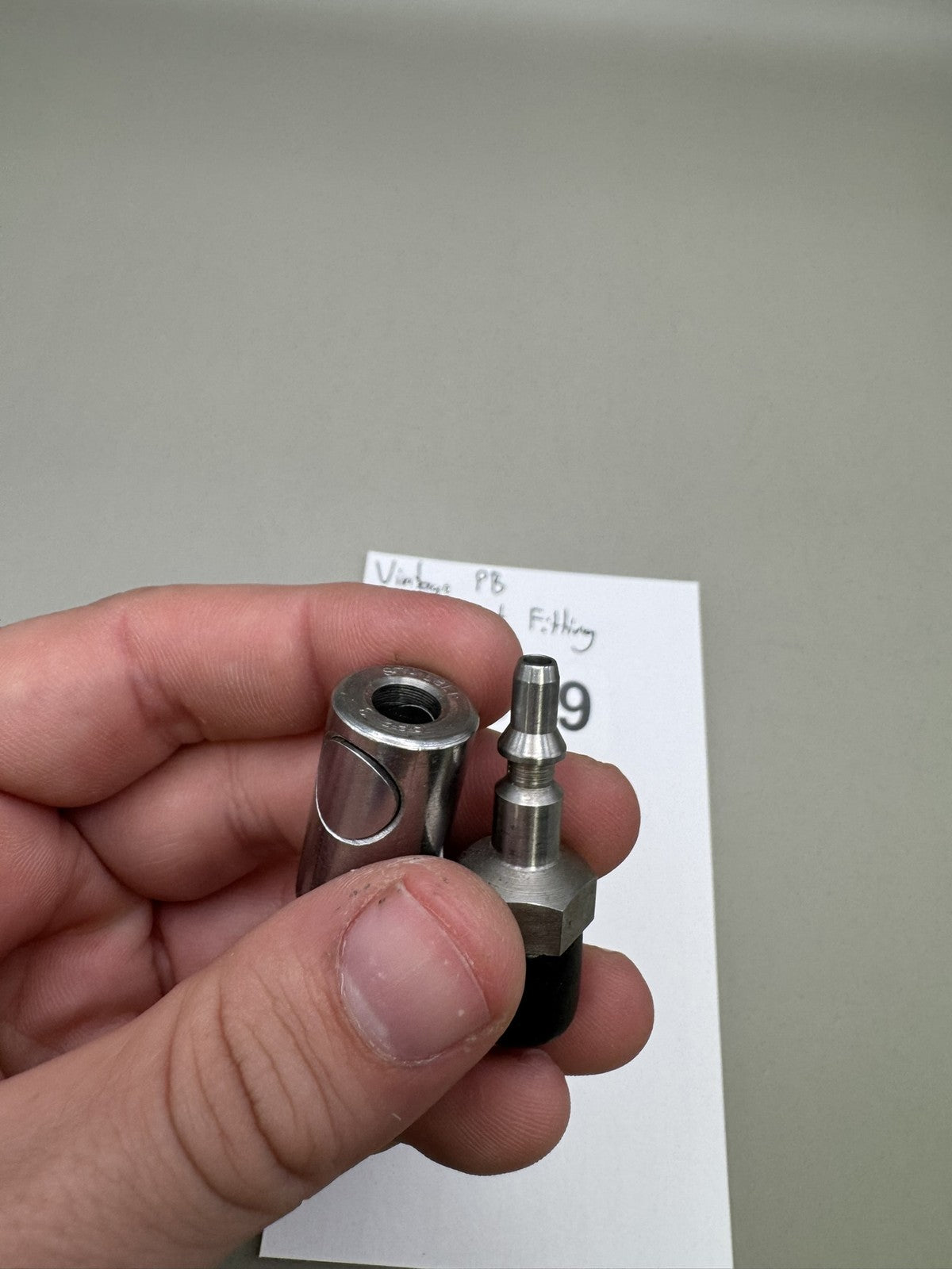 Vintage Paintball Pro Connect Fitting Silver