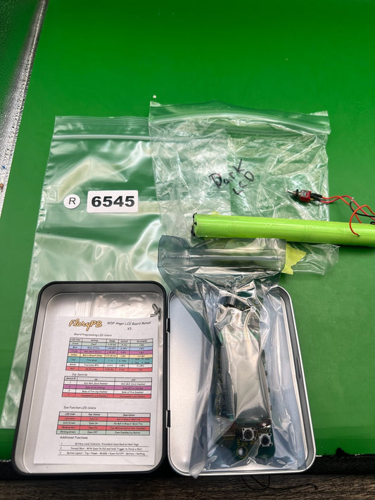 Stock Board from a Dark Angel LCD - Board tested, Battery Dead - used paintball board - green pcb/black