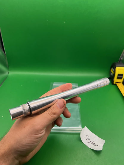 Spyder One-Piece Barrel 12" .687 Silver - used paintball barrel - silver