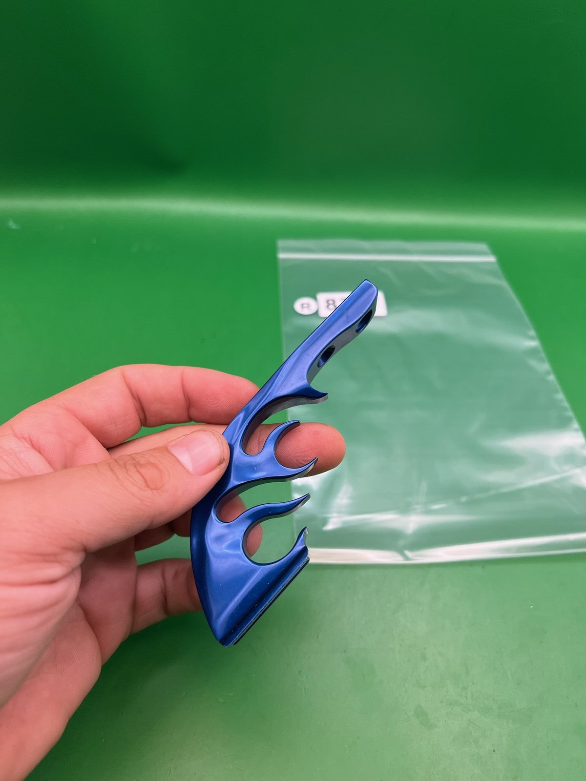 CP Custom Products Flame Drop Forward Blue Anodized Paintball ASA