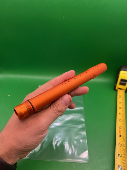 Dye Proto Orange Tip - used paintball barrel tip - orange anno