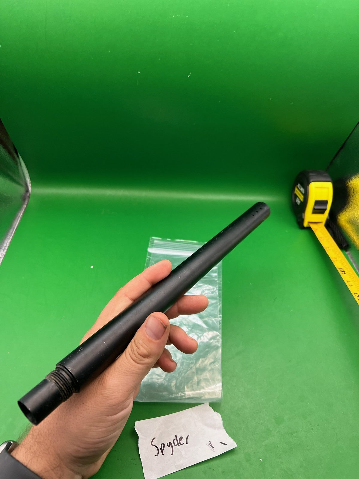 Spyder Paintball Barrel Black 12" .680 Bore - used paintball barrel - black