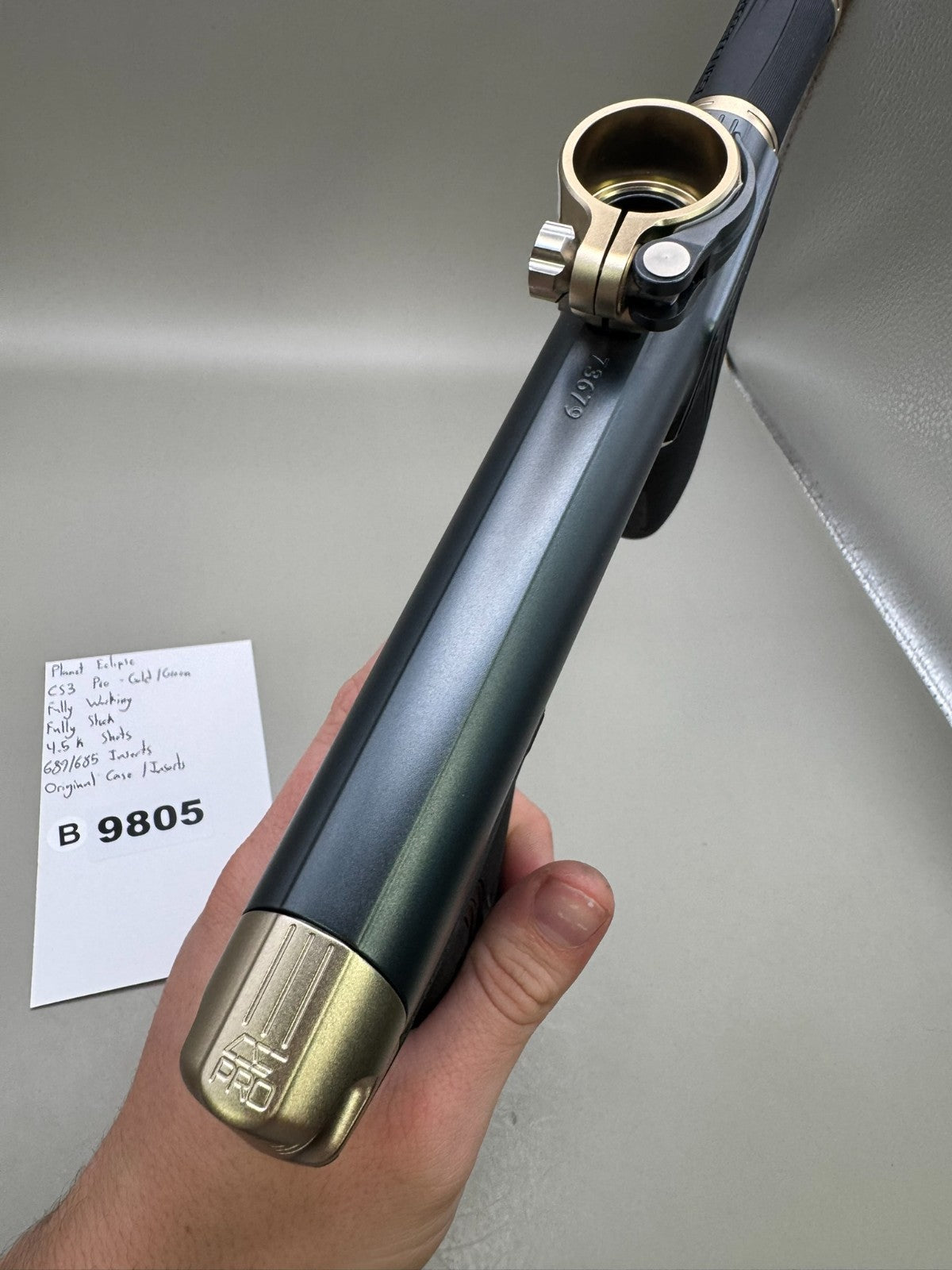Planet Eclipse CS3 Pro - Gold/Green - Paintball Marker Fully Working