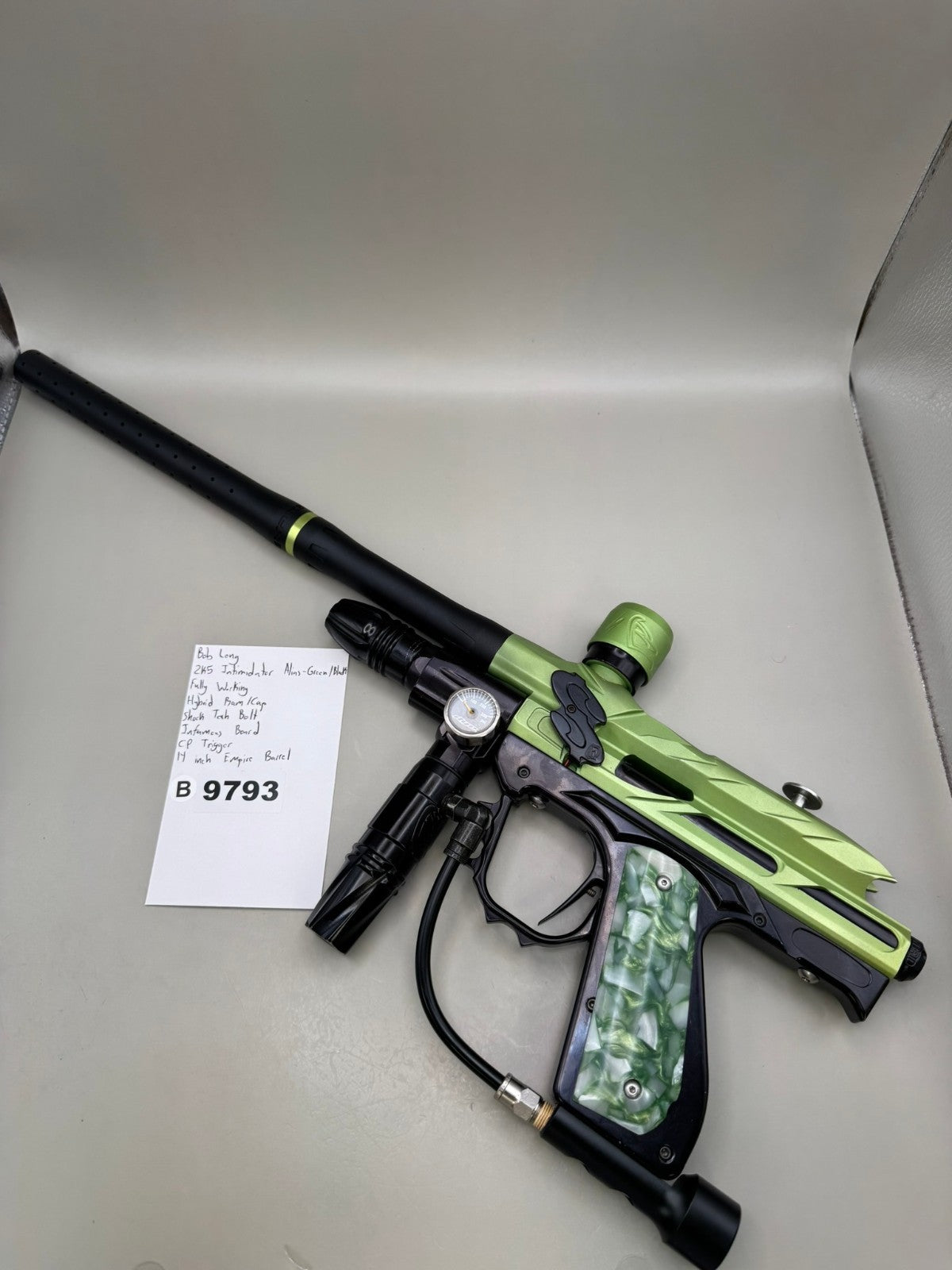 Bob Long 2k5 Intimidator Alias - Green/Black - Paintball Marker Fully Working