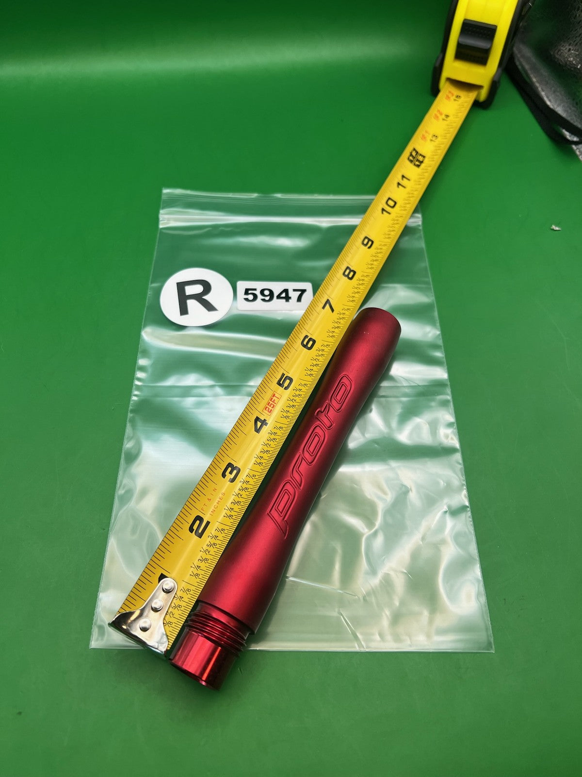 Ion / NXT Proto Barrel Back 7" Red - used paintball barrel back - red anno