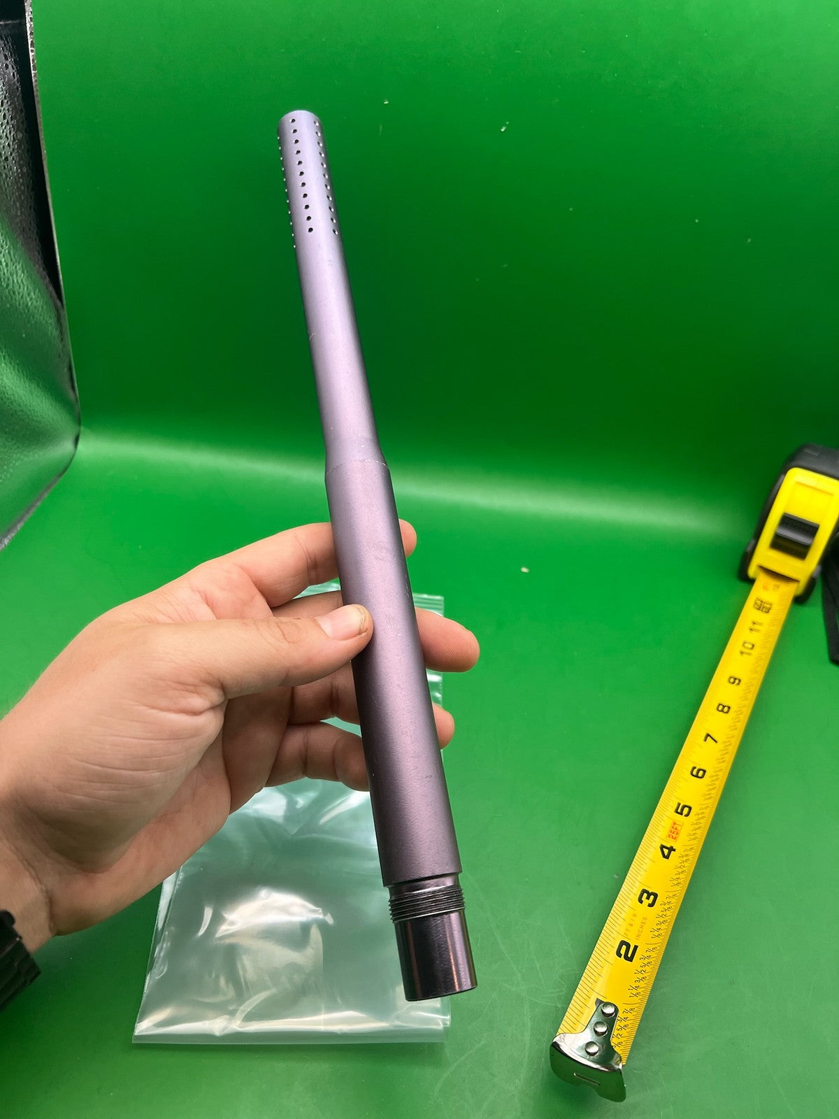 Autococker Stock Matrix 12" .687 Purple - used paintball barrel - purple anno