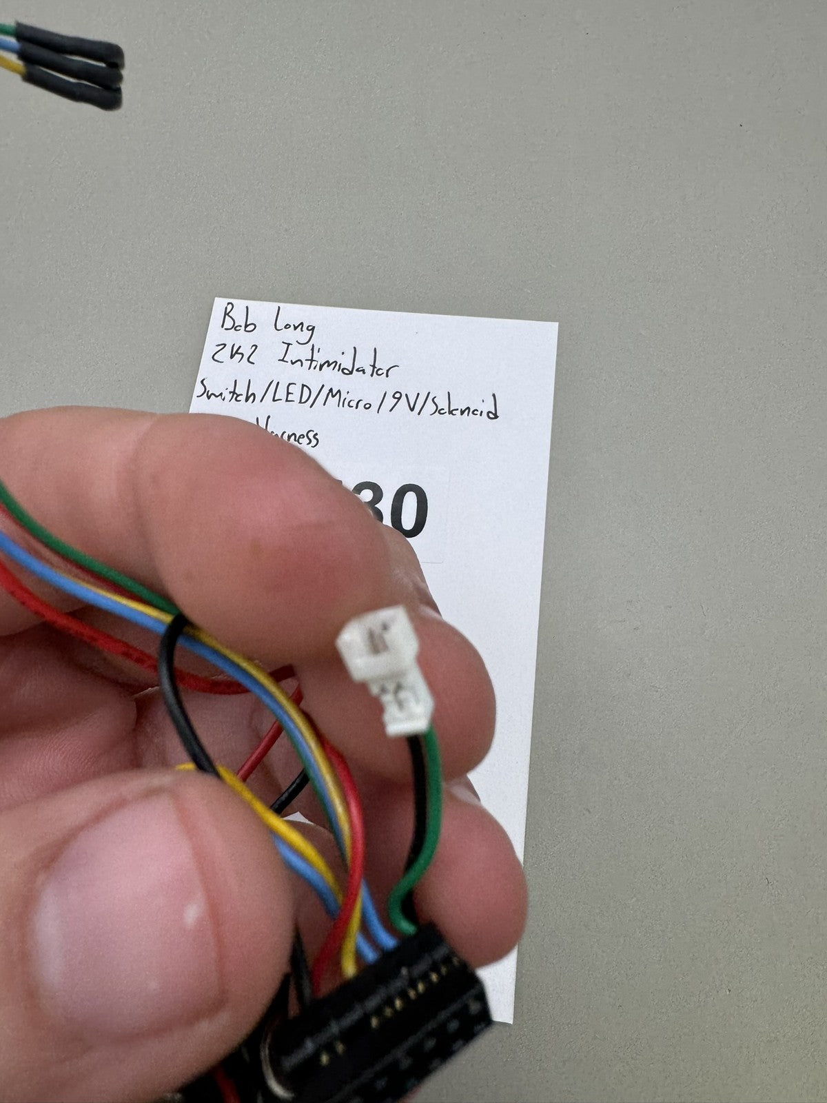 Bob Long 2K2 Intimidator Switch LED Micro 9V Solenoid Wire Harness