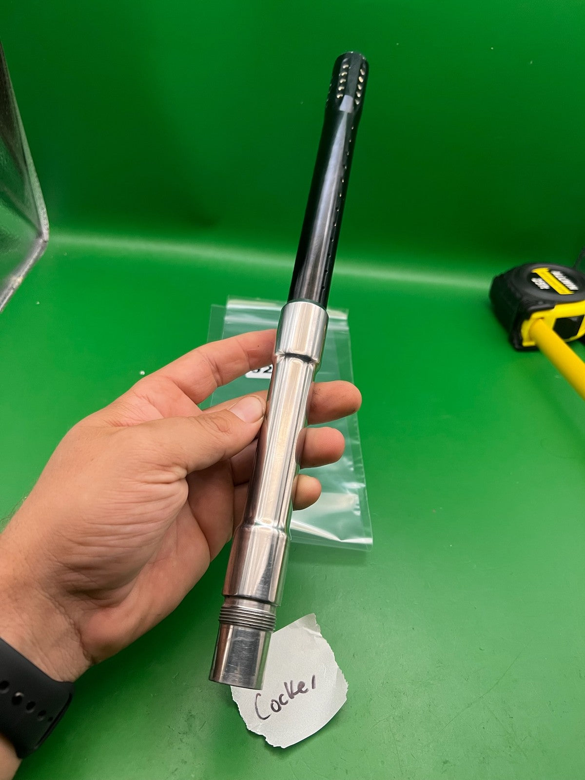 Dye Boomstick 14" Barrel .686 Bore Autococker AC Thread Silver Black Tip