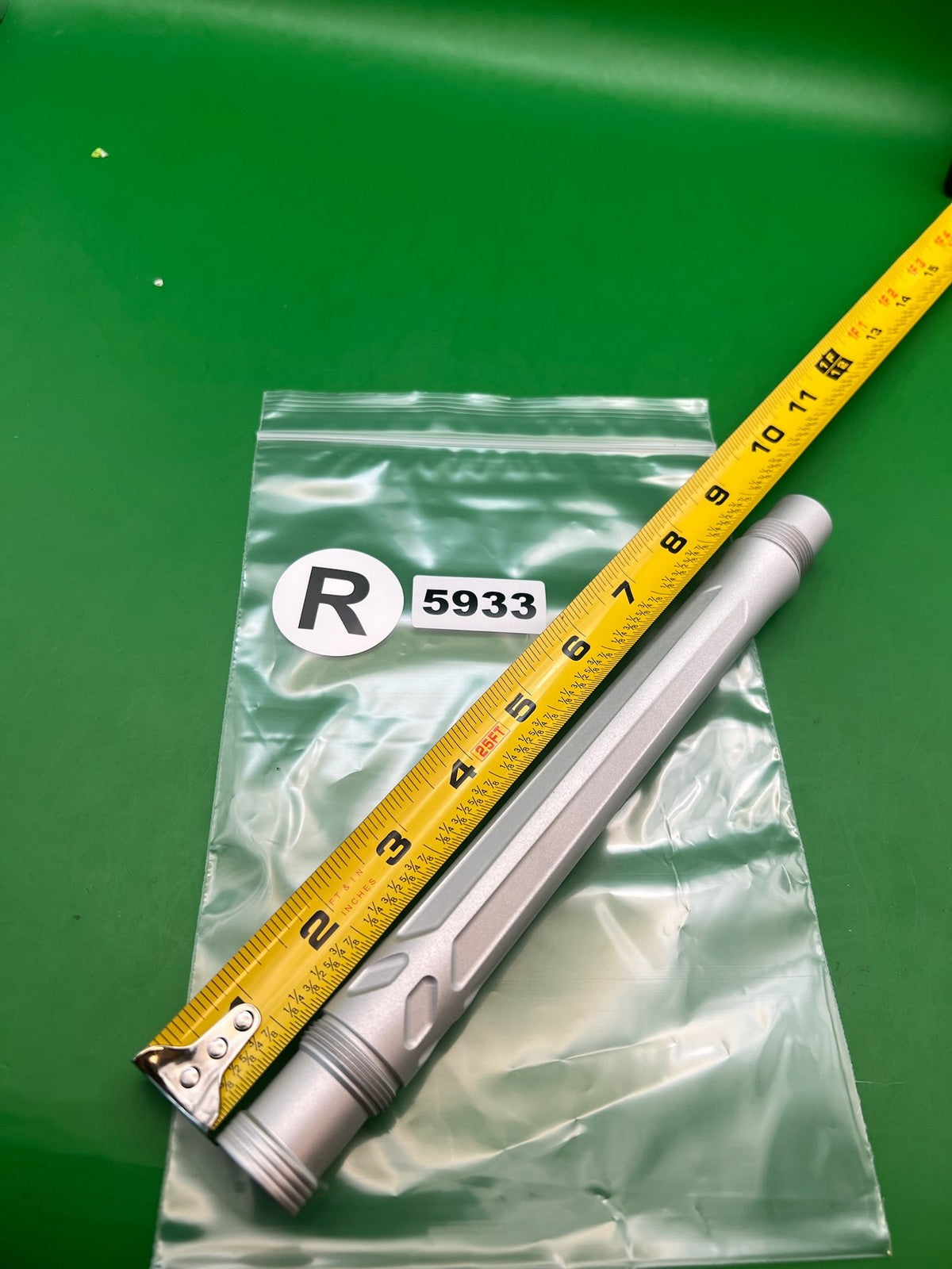 Hk Army White Autococker" .689 Silver Back - used paintball barrel back - silver