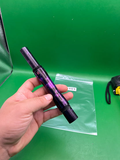 Autococker Barrel Purple Black - used paintball barrel - purple/black swirl anno