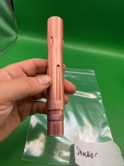 Smart Parts Shocker Pink AA Back - used paintball barrel back - pink anno