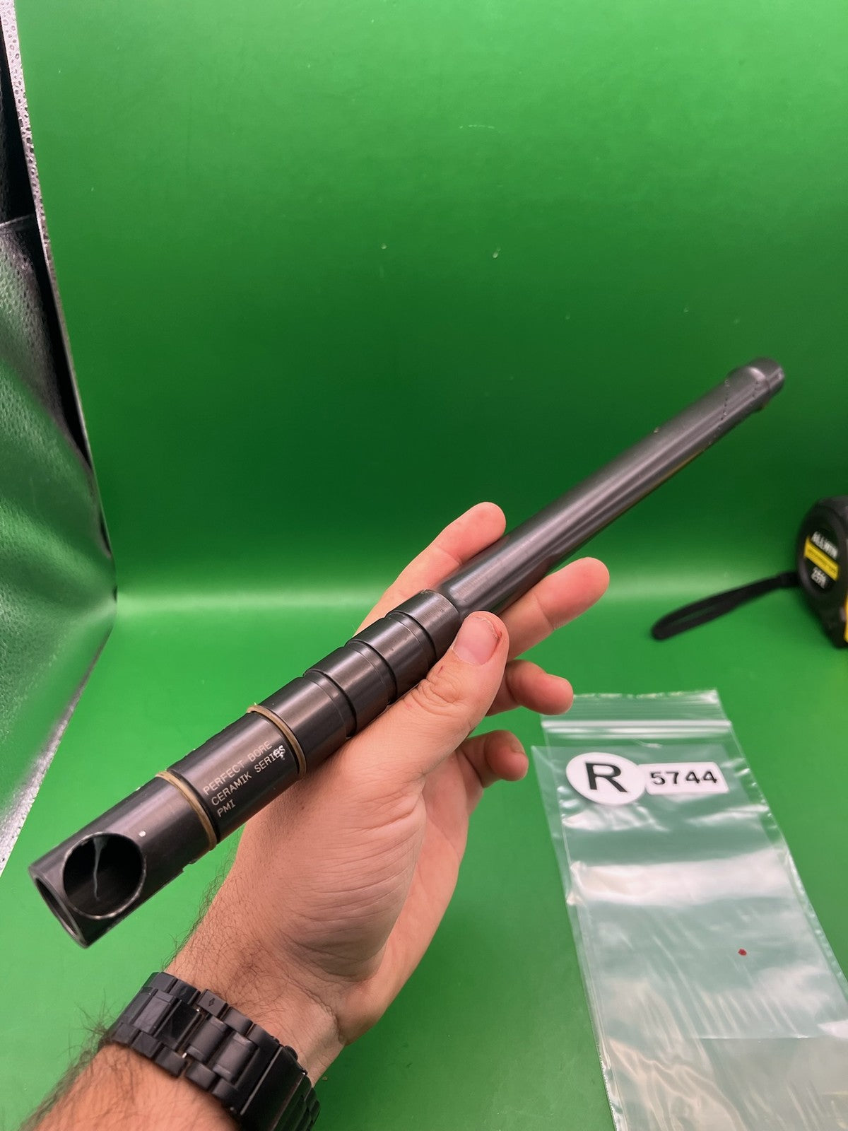 J&J Automag 16" .685 Black Barrel - used paintball barrel - black