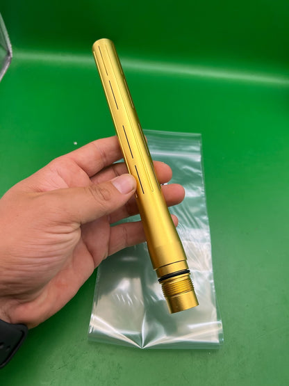 Infamous Silencio Pro DNA Paintball Barrel Tip 14" Gold Aluminum