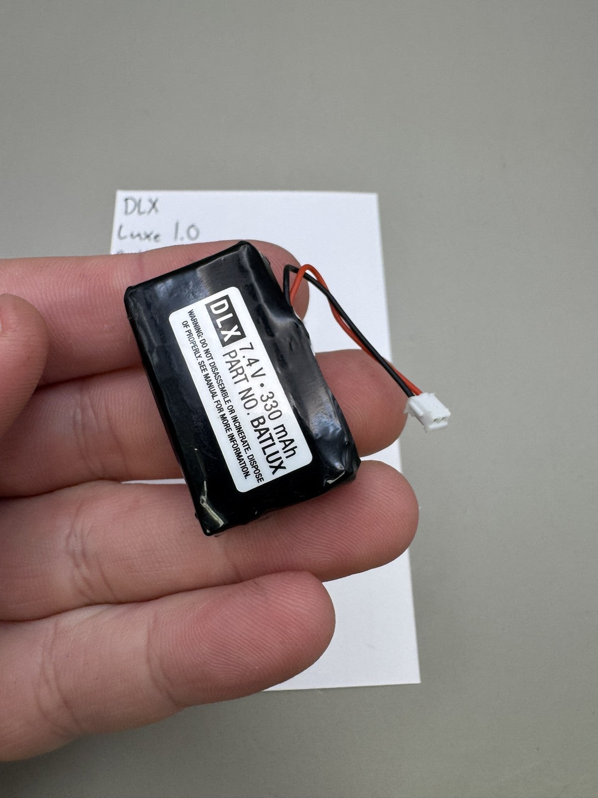 DLX Luxe 1.0 Battery 7.4V 330mAh BATLUX - NO BOARD