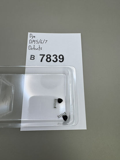 Dye DM5 DM6 DM7 Ball Detents Black