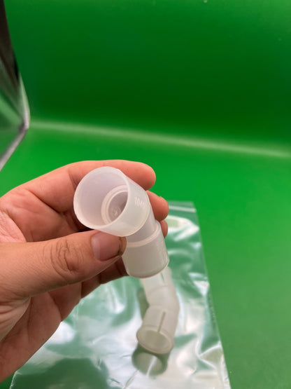 Clear White Lot of 2 Hopper Elbos - used paintball hopper elbow - clear white