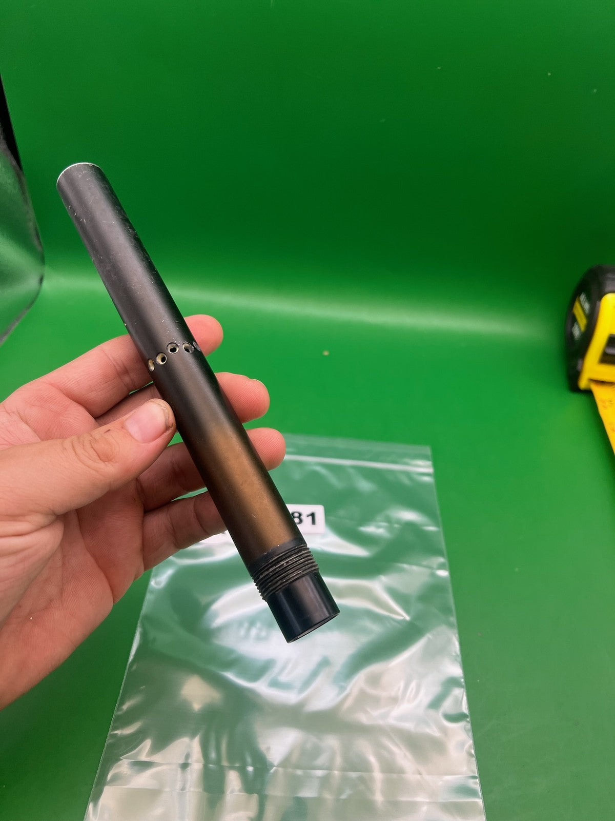 Stock A5 Barrel - used paintball barrel - black fade / bronze