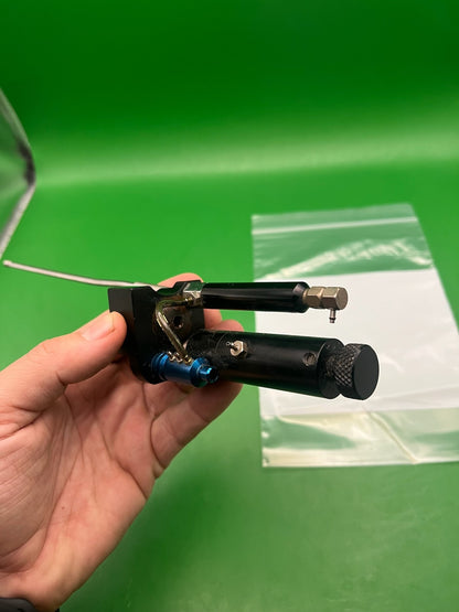 Shocktech Autococker  Front Block and Pneumatics Black Blue Gloss