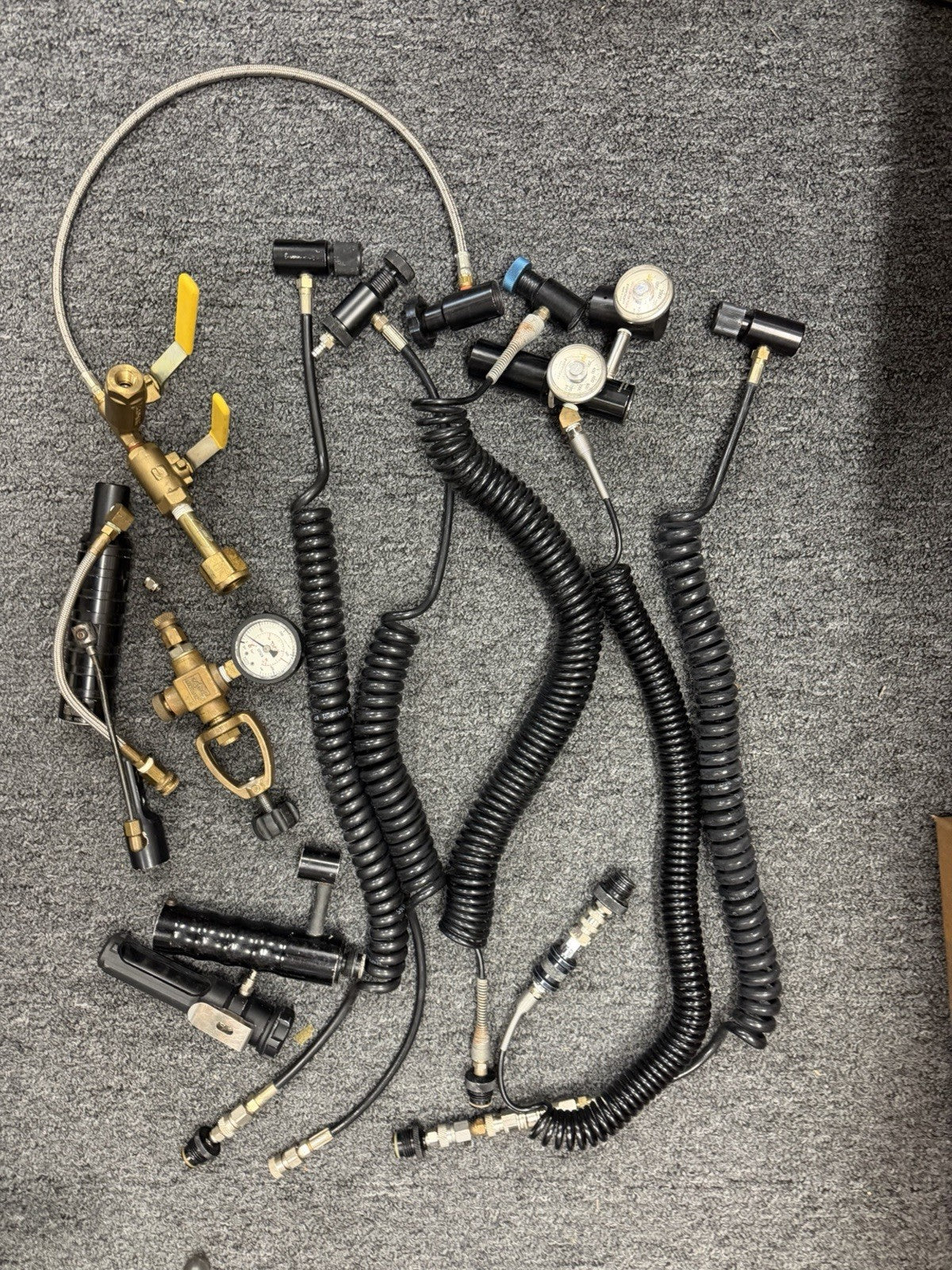 Lot Of Remote Lines And Regulators For Paintball Markers