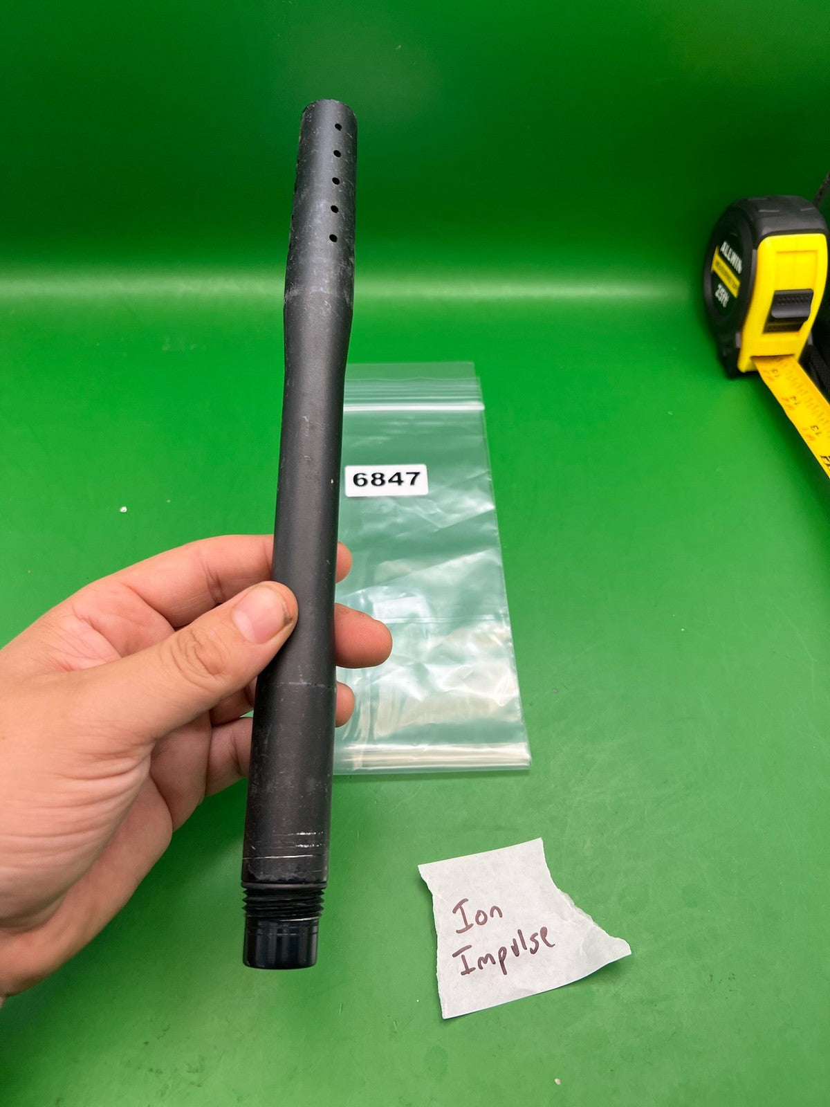 Smart Parts Ion Impulse Barrel Black 12" .689 - used paintball barrel - black