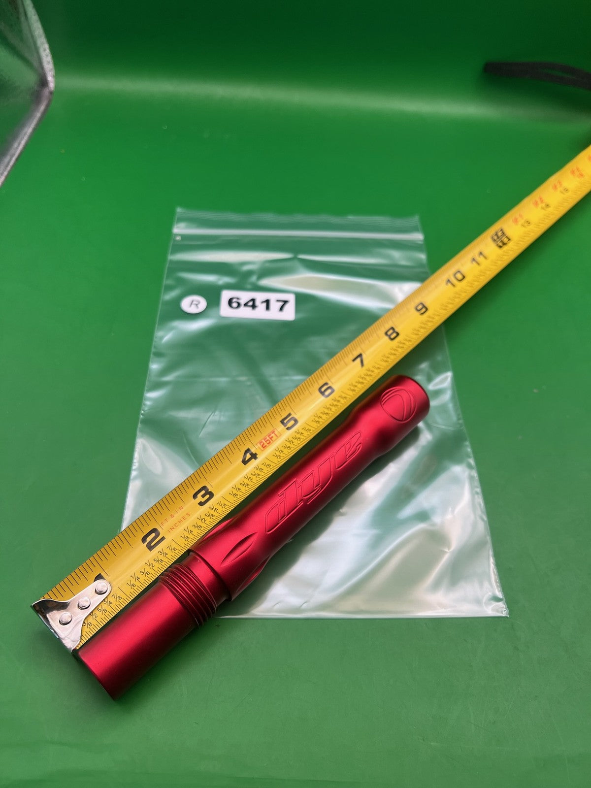 Dye UltraLite Barrel Back Red .692 Angel Thread - used paintball barrel back - red anno