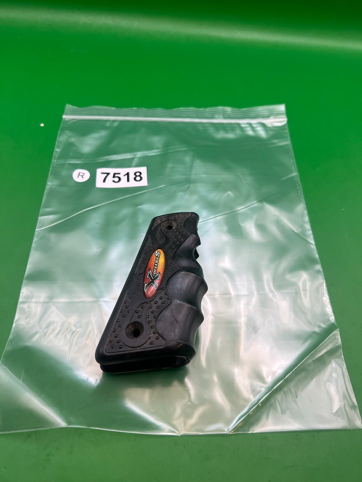 System X 1911/45 Style Paintball Marker Grips Black Rubber Panels