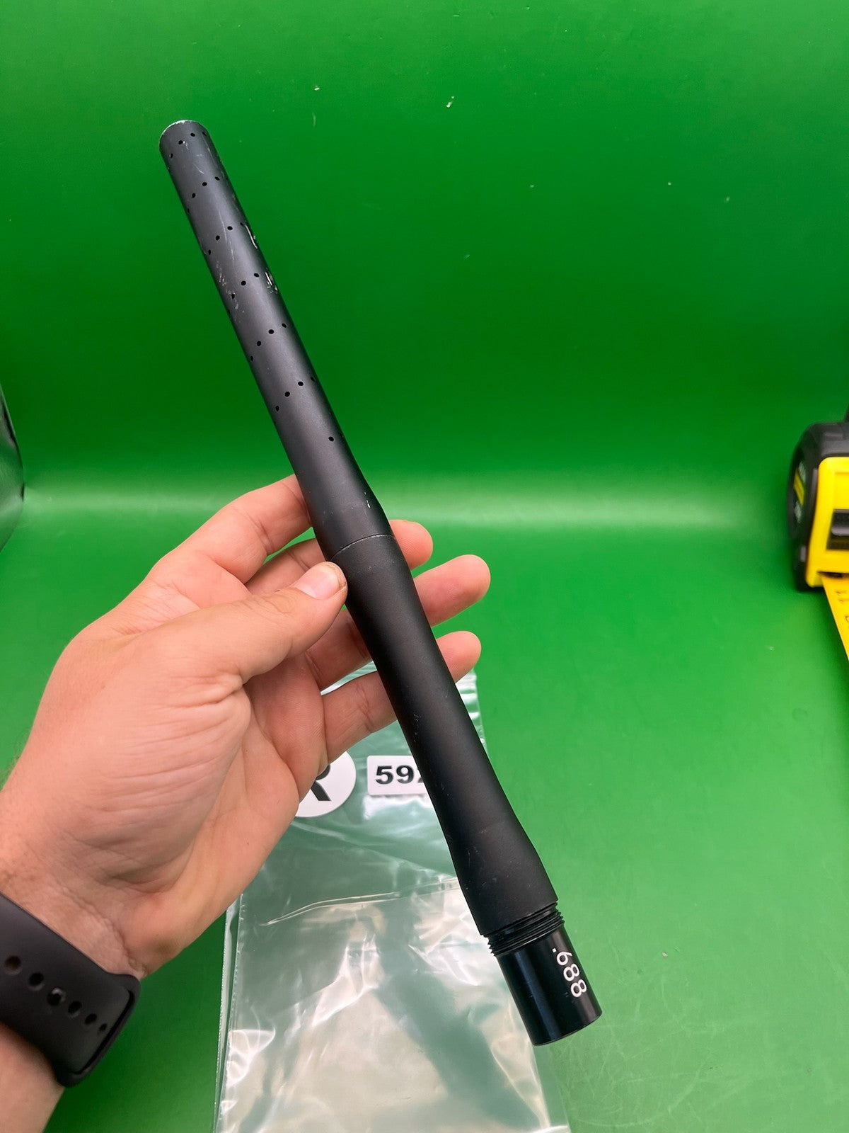 Stock Empire Autococker .689 14" Black Two Piece - used paintball barrel tip - black