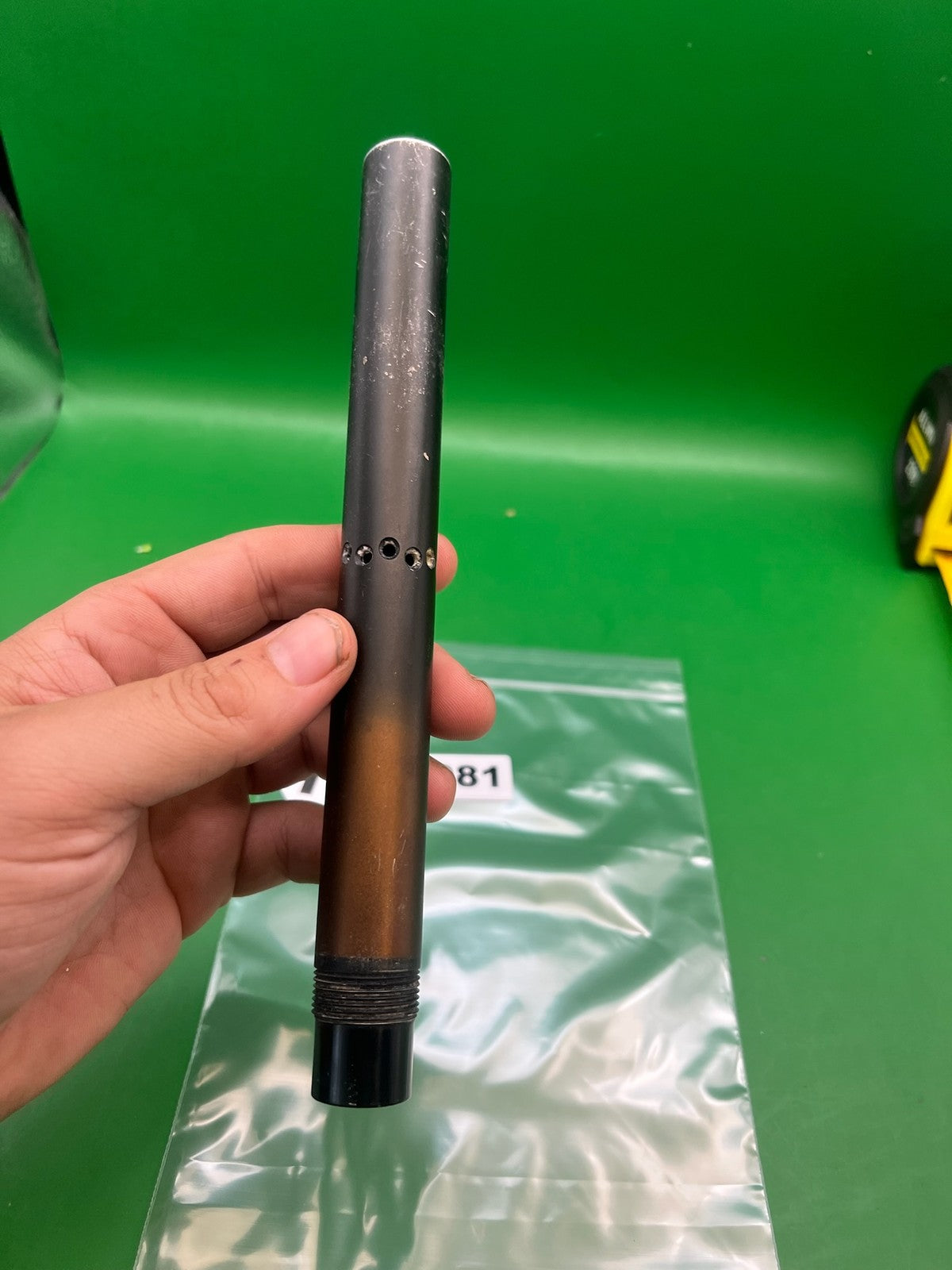 Stock A5 Barrel - used paintball barrel - black fade / bronze