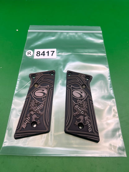 Bob Long Marq LED Grip Panels Black Aluminum Engraved Lion Logo