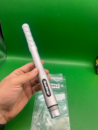 ION Luxe Smart Parts TearDrop Barrel 12" .693 Silver - used paintball barrel - silver