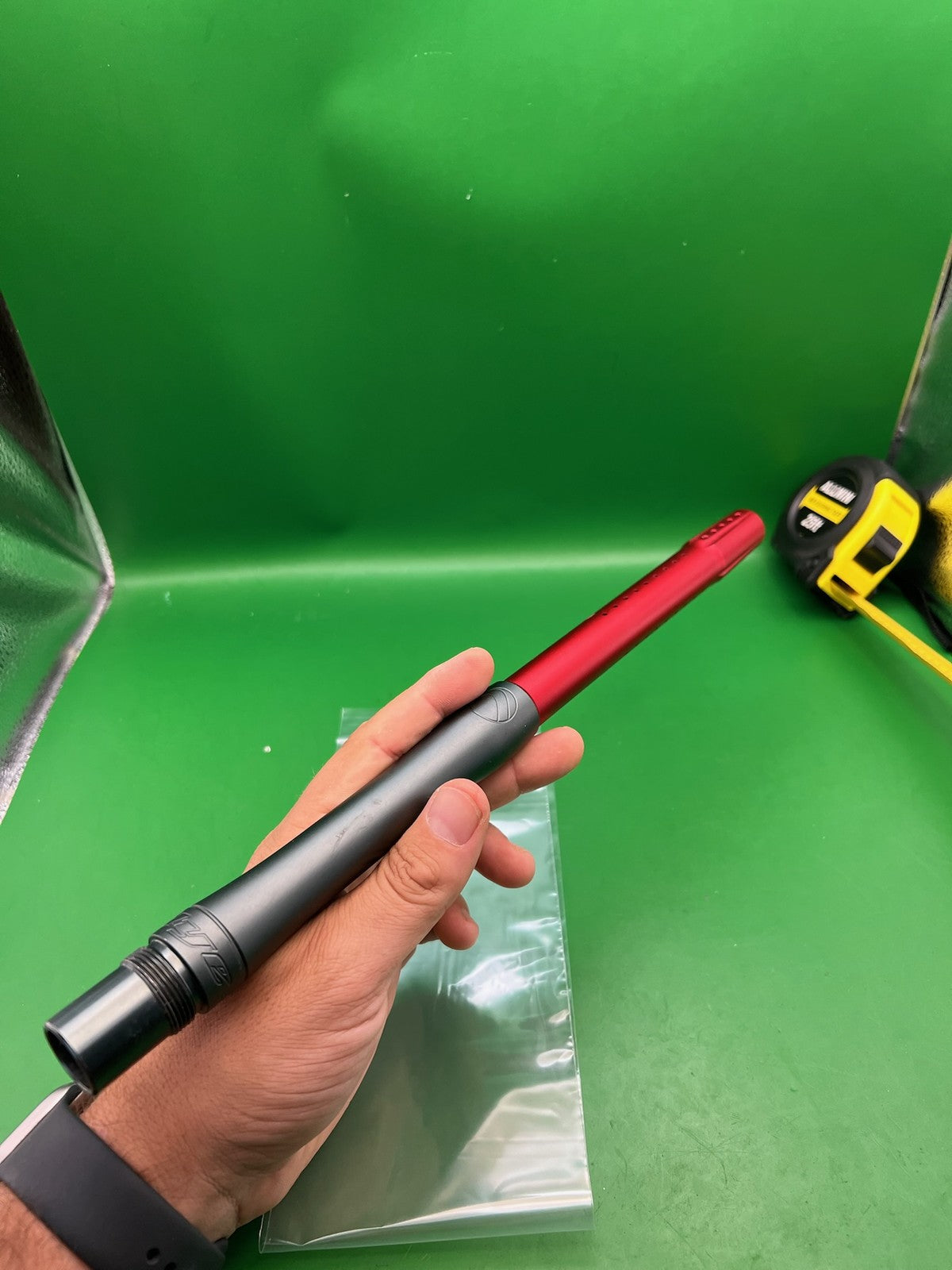 Dye Ultralite (UL) Paintball Barrel 14" 0.686 AC Thread - Grey/Red