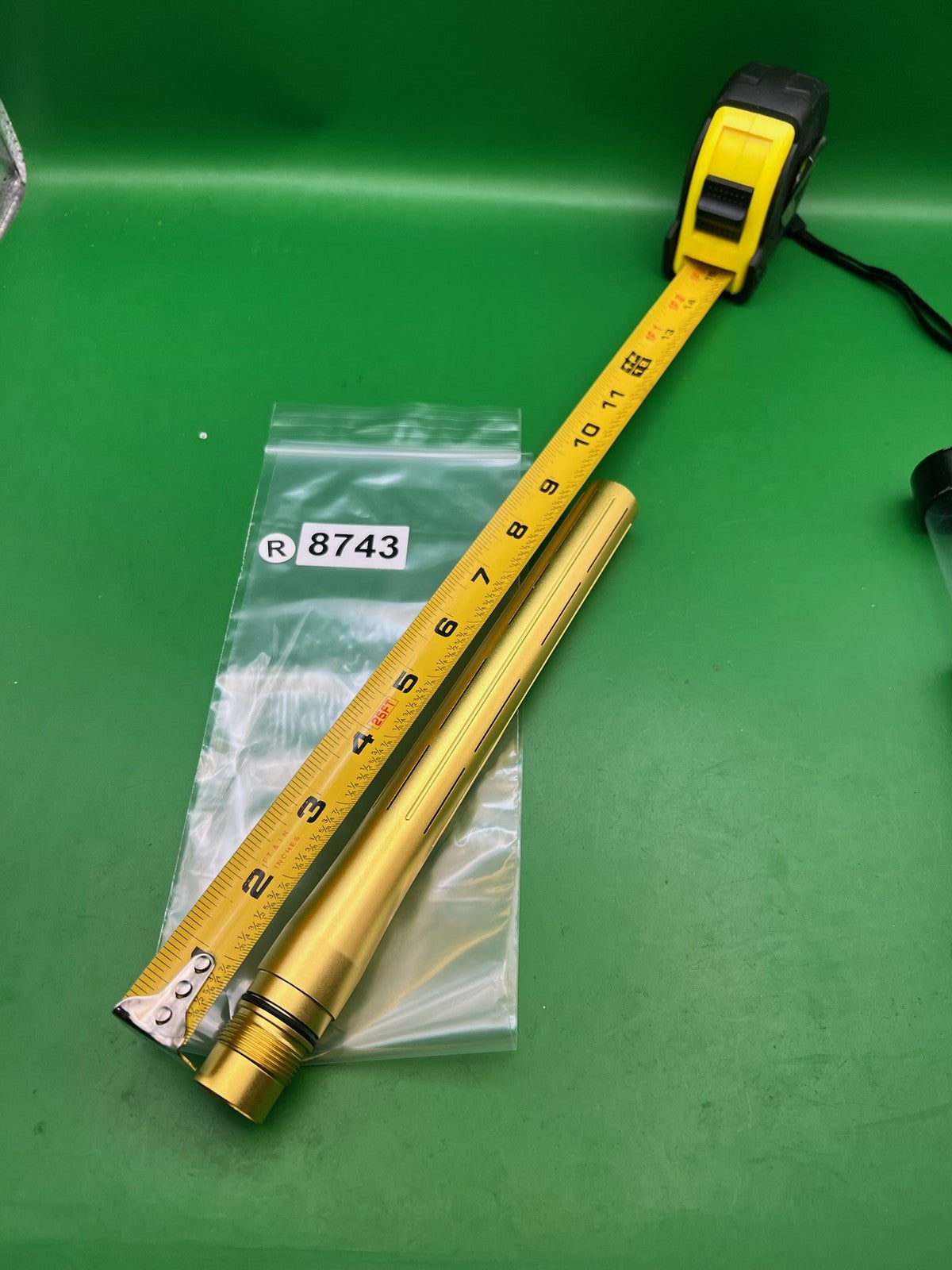 Infamous Silencio Pro DNA Barrel Tip 14" Gold Aluminum Paintball