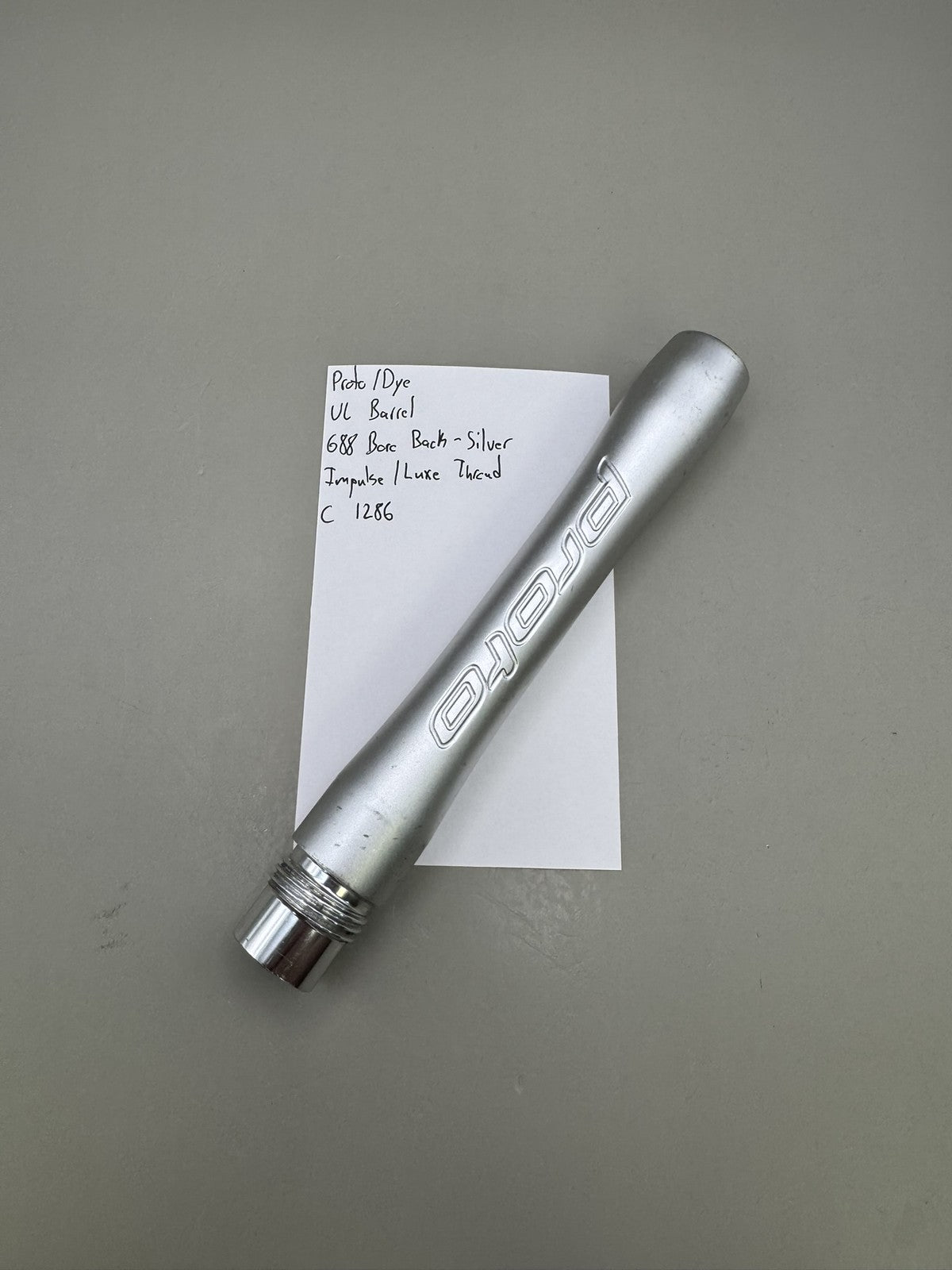 Proto /Dye UL Barrel 688 Bore Back - Silver Impulse/Luxe Thread C 1286
