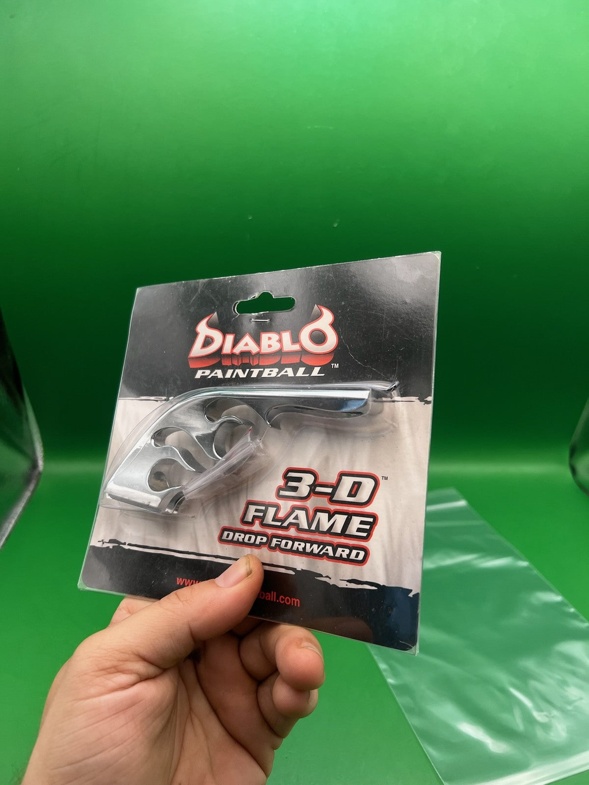 Diablo Paintball 3-D Flame Drop Forward Chrome