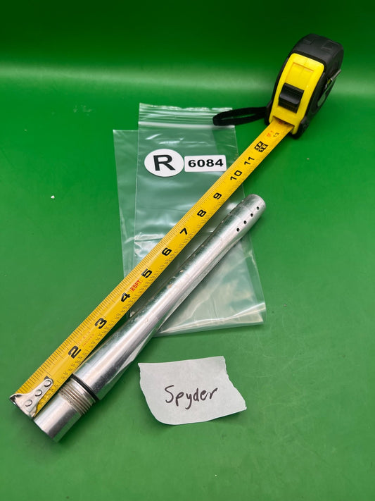 Spyder One-Piece Barrel 10" .880 Silver Aluminum - used paintball barrel - silver