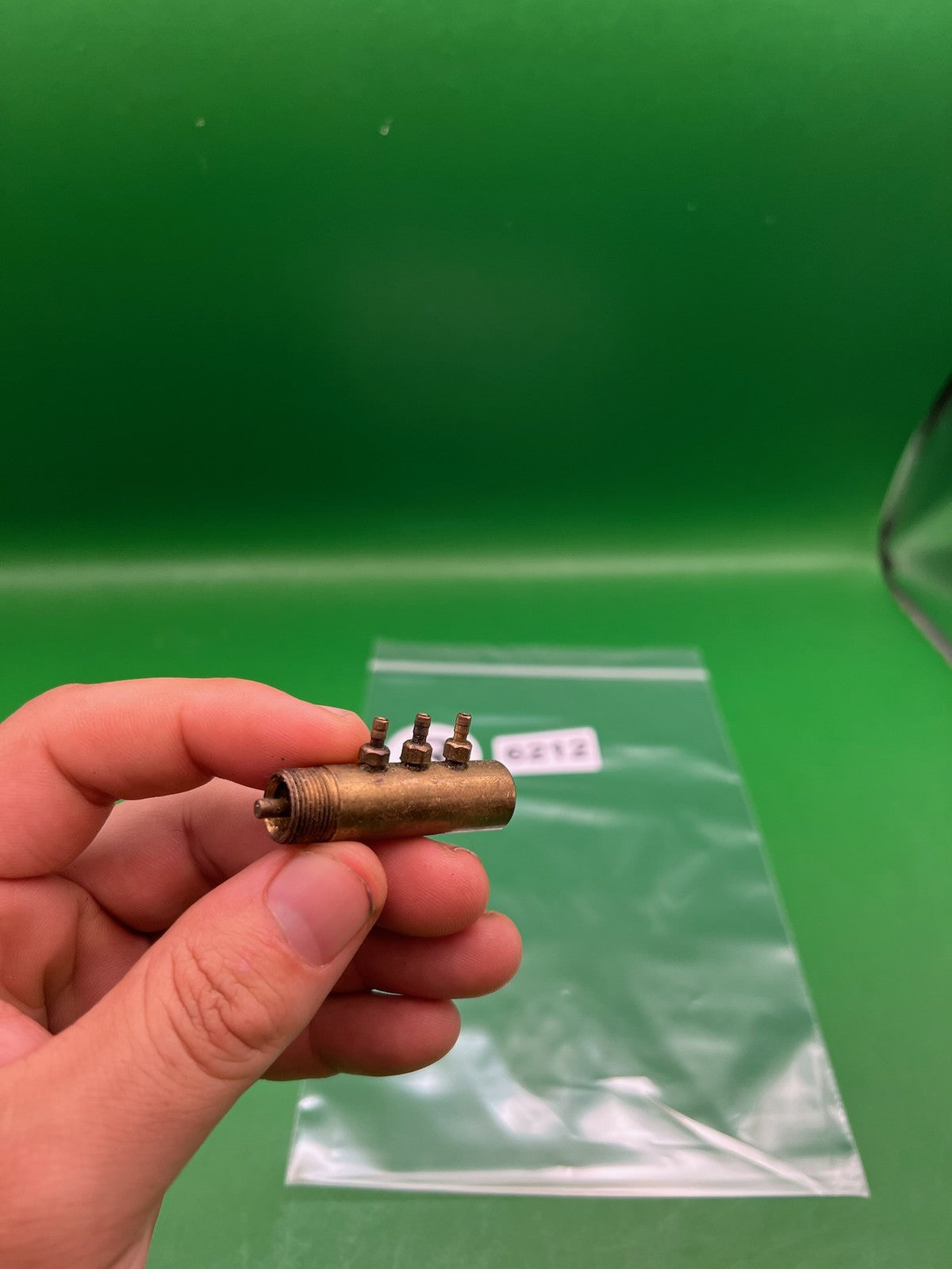 Brass Autococker 3 way - used paintball 3-way valve - brass