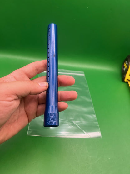 Bob Long 2 Piece Barrel tip blue - used paintball barrel tip - blue