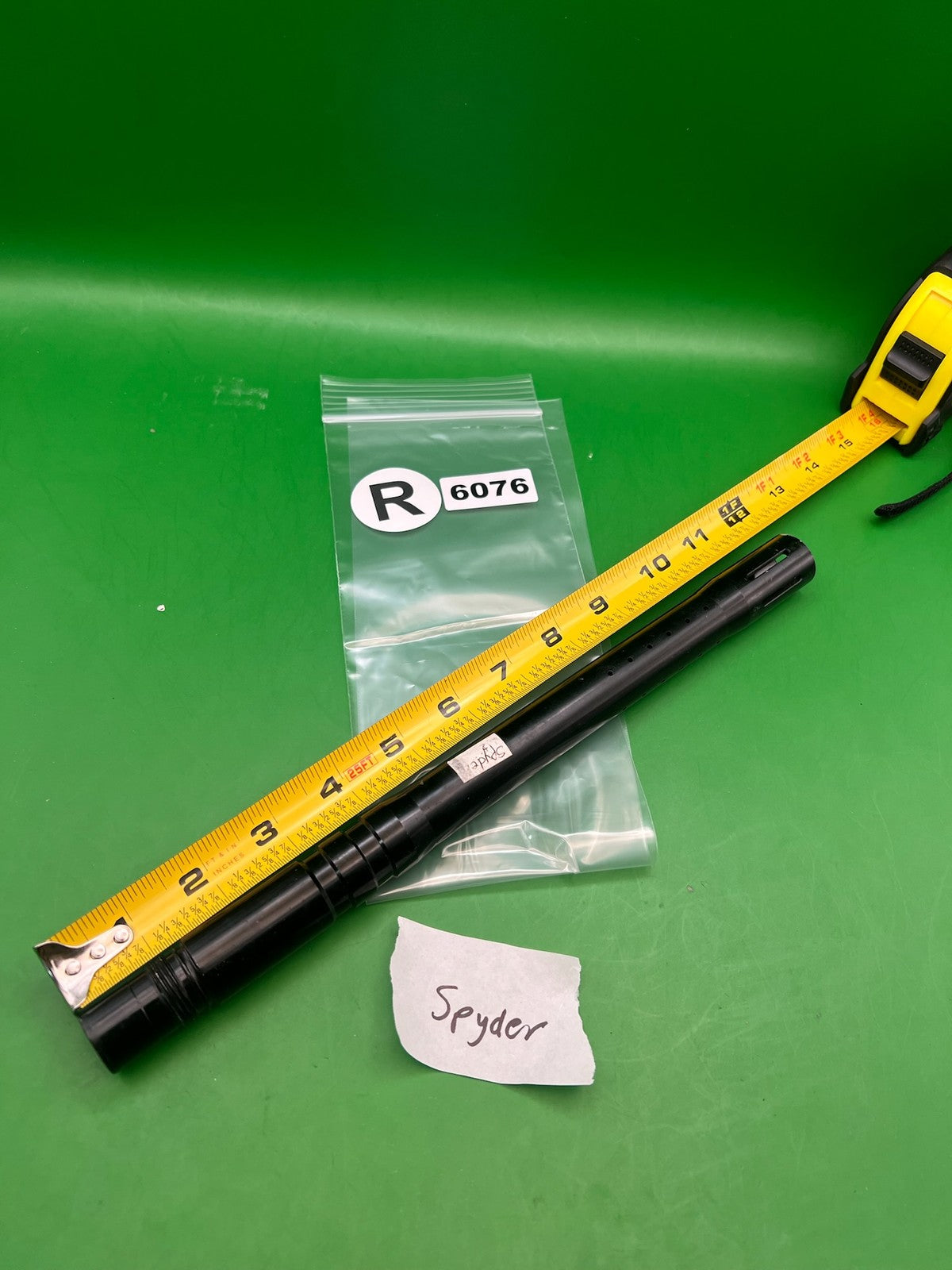 Spyder Paintball Barrel 12" .069 Black One Piece - used paintball barrel - black