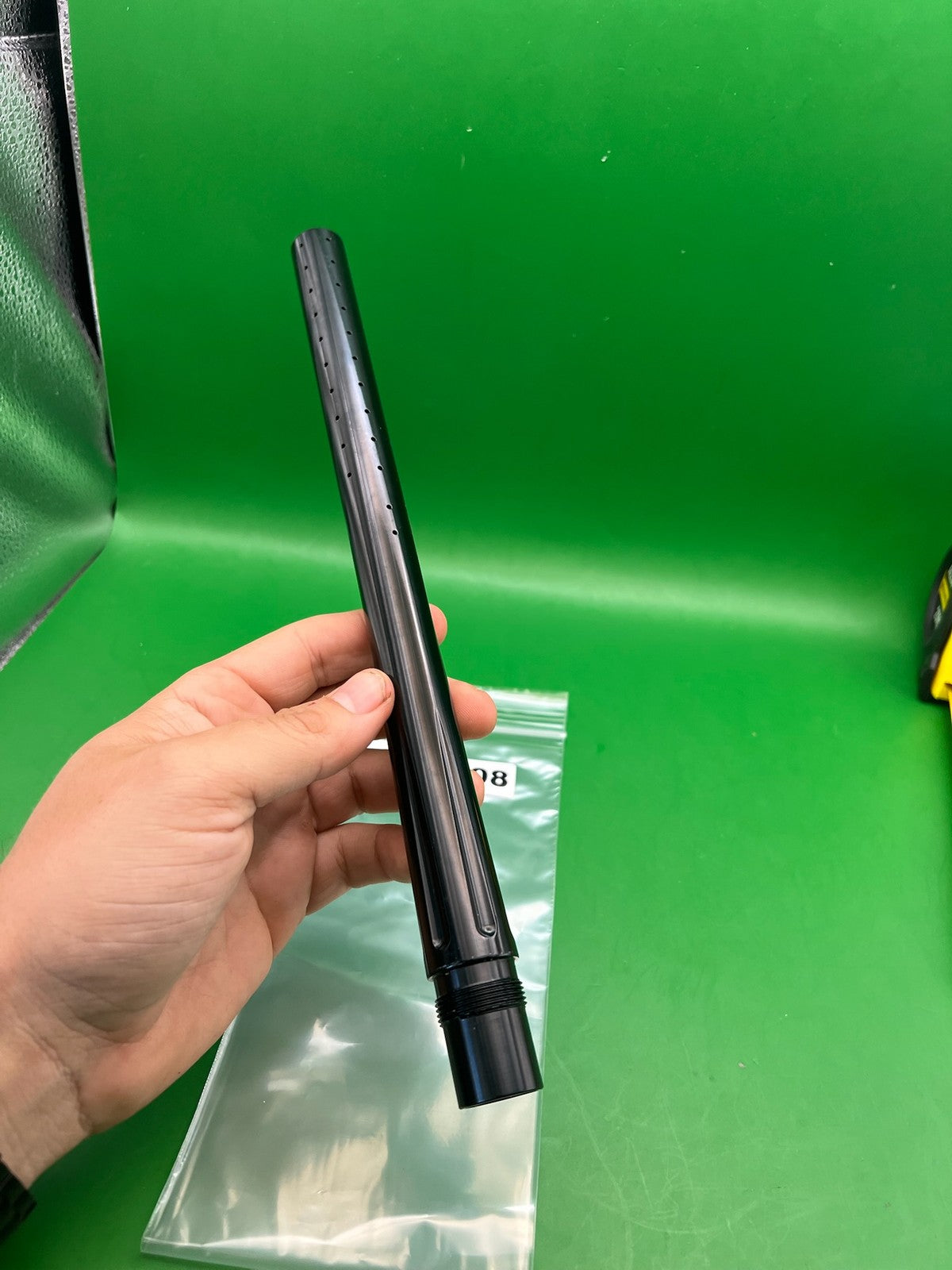 Stock Empire Barrel Back 12" .690 Black - used paintball barrel back - black